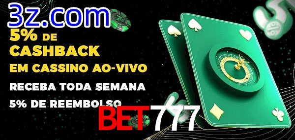 Promoções do cassino ao Vivo BET777